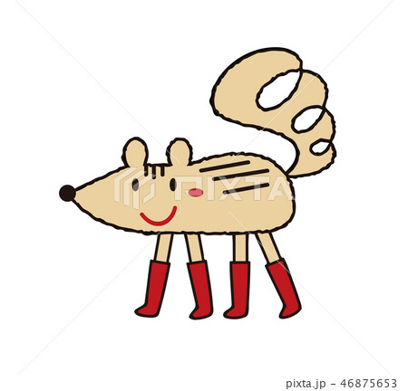 ゆるい絵 動物 可愛い ゆるキャラのイラスト素材