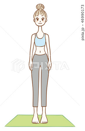 直立姿勢のイラスト素材
