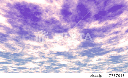 雲 冬空 ピンク 空のイラスト素材