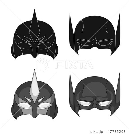 バット スーパーヒーロー ヘルメット かぶとのイラスト素材