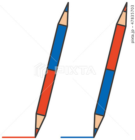 赤青えんぴつ 文具 文房具 筆記用具のイラスト素材