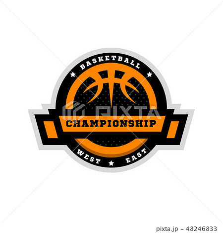 バスケ バスケットボール ロゴ ベクタのイラスト素材