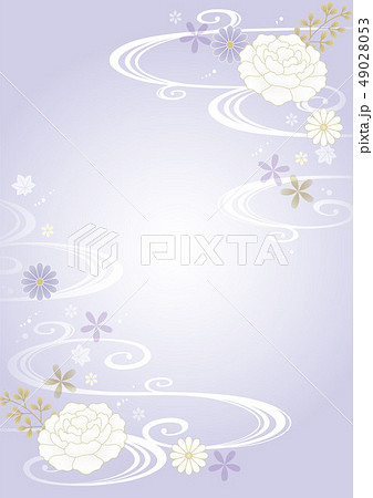 花柄 和柄 紫 和風 壁紙の写真素材