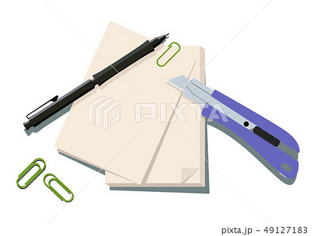 カッターナイフのイラスト素材
