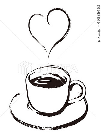 ベクター コーヒーカップ 湯気 コーヒーのイラスト素材