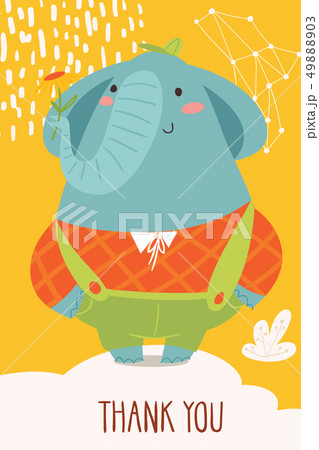 謝謝可愛插圖素材