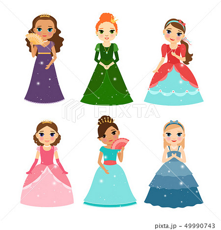 お姫様 かわいいのイラスト素材