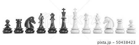 チェス クイーン ポーン 立体のイラスト素材