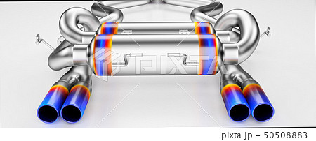 排気管 マフラー スチール 車のイラスト素材