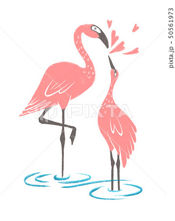 鶴 ツル つる クレーンのイラスト素材