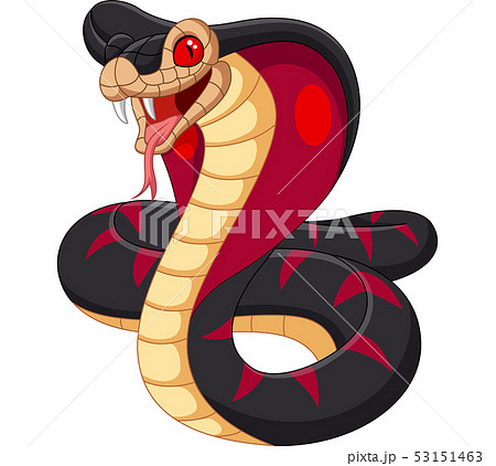 赤い目 蛇 ヘビのイラスト素材