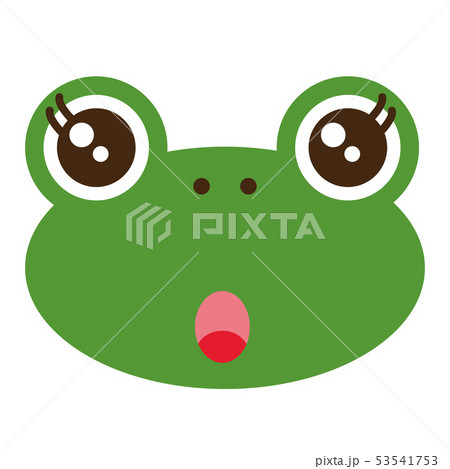 カエルの顔のイラスト素材
