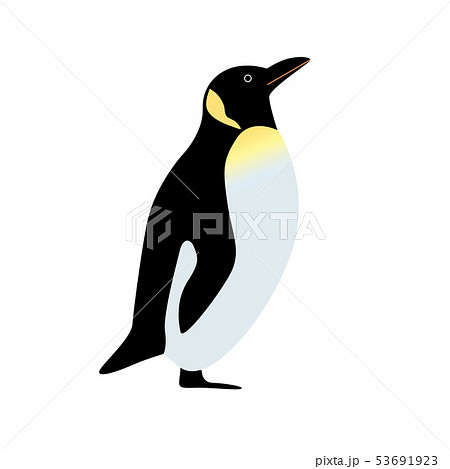 ペンギン横向きのイラスト素材