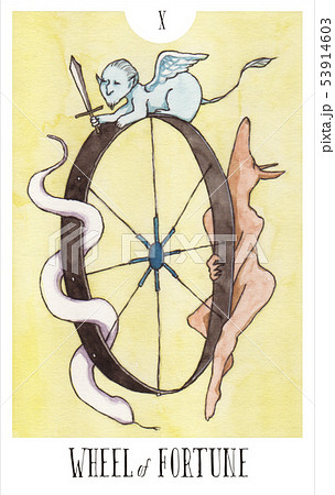運命の輪のカードのイラスト素材 - PIXTA