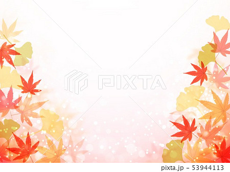 和 幻想的 フレーム もみじのイラスト素材