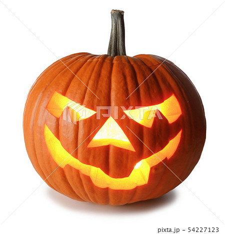 ジャック オ ランタン 顔の写真素材