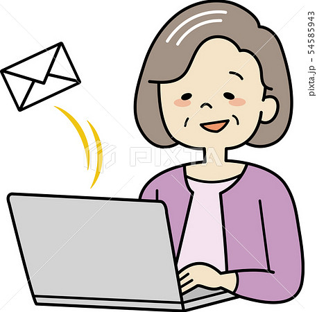 メール送信のイラスト素材