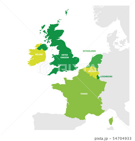 ベネルクス マップ ベルギー オランダのイラスト素材