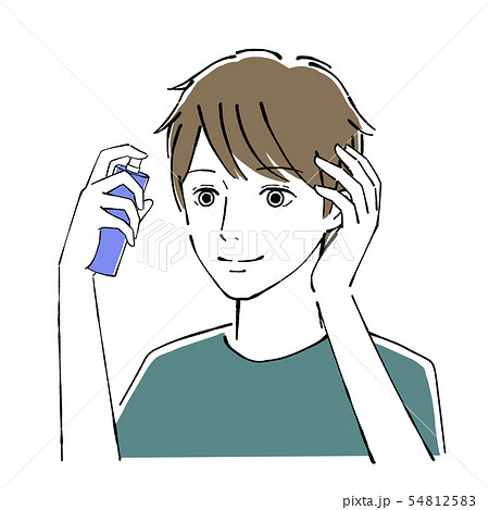 メンズ イラスト ヘアスタイル 髪型のイラスト素材