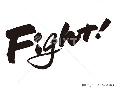 Fight 手書き 文字 書道のイラスト素材