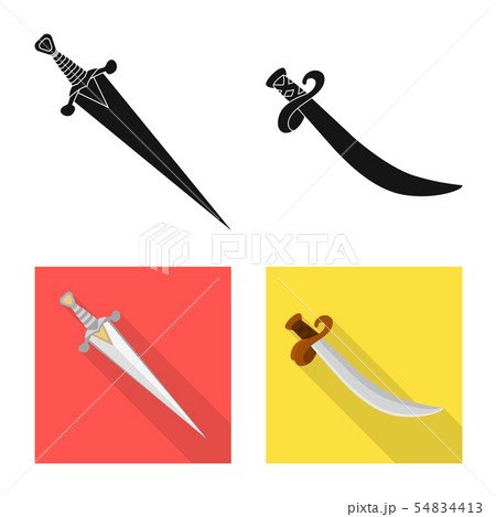 dagger silhouette logo set. isolated white background side view