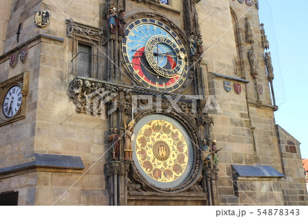時計塔 世界遺産 旧市庁舎 仕掛け時計の写真素材
