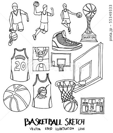 バスケットボール バスケ スポーツ ベクターのイラスト素材