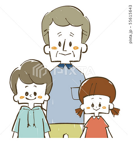 おじいちゃん 笑顔の写真素材