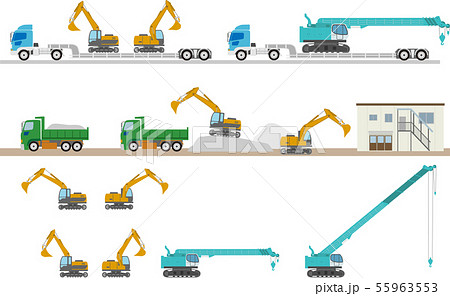 建設機械のイラスト素材 Pixta