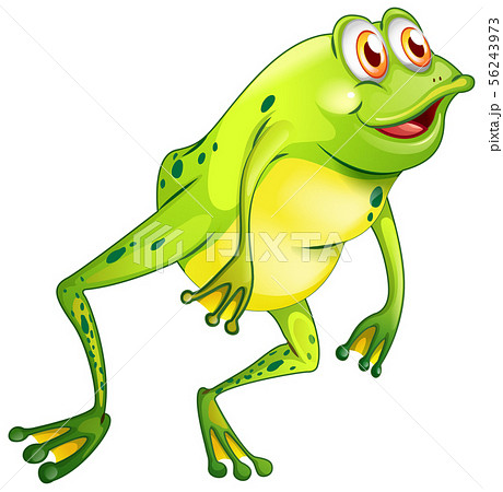 かえる 蛙 カエル ジャンプのイラスト素材