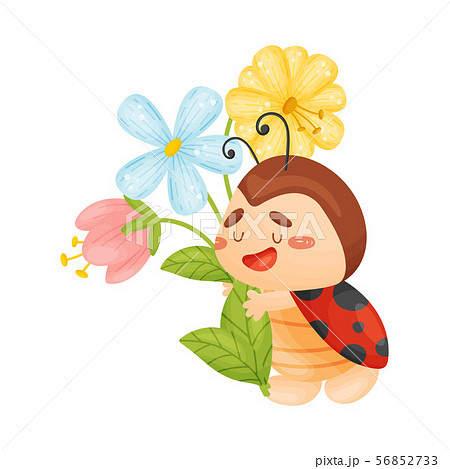 あおむし 顔のイラスト素材