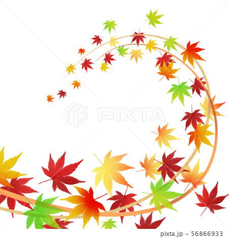 紅葉 秋 和柄 模様のイラスト素材