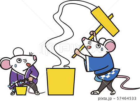 伸びる餅のイラスト素材