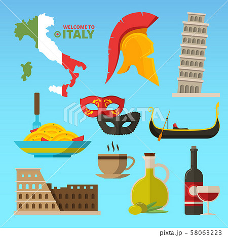 イタリア 地図 イタリア地図 ローマのイラスト素材 Pixta