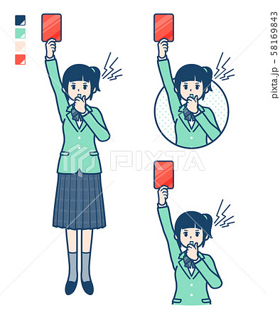 女の子 ホイッスル 笛の写真素材