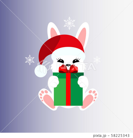 兎 卯年 クリップアート 切り抜きのイラスト素材