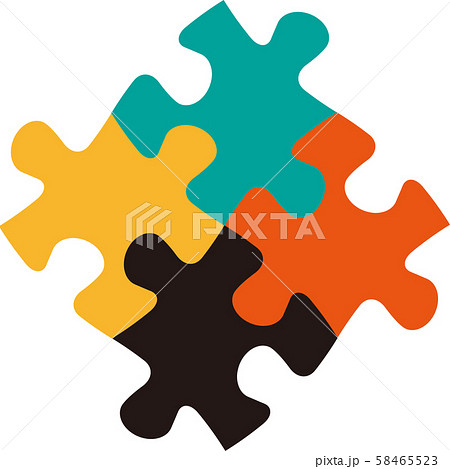 ジクソーパズルのイラスト素材