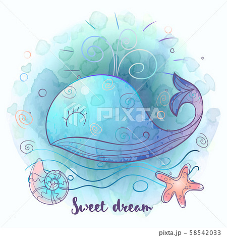 クラゲ かわいいのイラスト素材