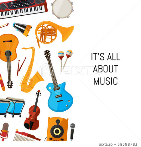 ギター シンプル 単純 簡単のイラスト素材