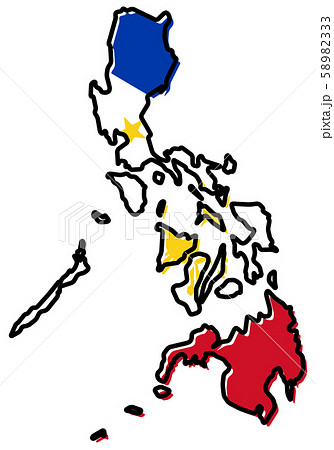 ベクター フィリピン 地図 国のイラスト素材