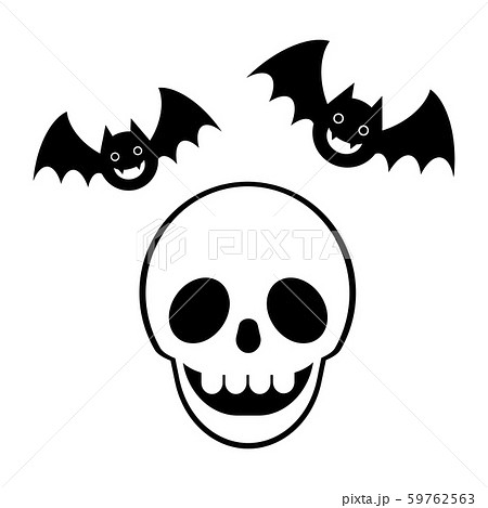 髑髏 ドクロ 髑髏マーク シャレコウベのイラスト素材
