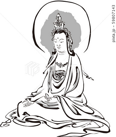 ブッタのイラスト素材