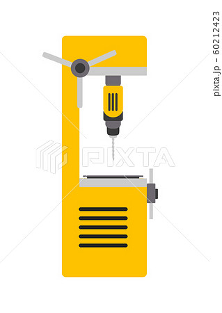 切削加工 金属 機械 ドリルのイラスト素材