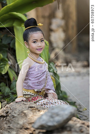 タイ人 女の子 女児 女子の写真素材
