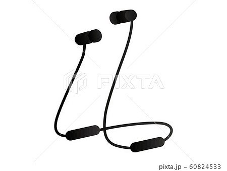 ワイヤレスイヤホンのイラスト素材