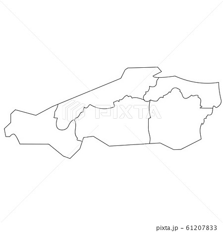 島根 島根県 地図 白地図のイラスト素材