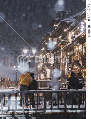 銀山温泉の写真素材