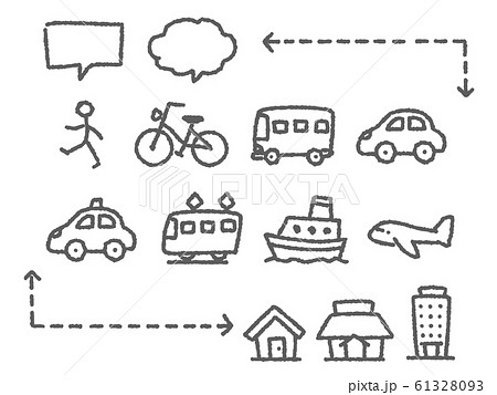 ベクター 自転車 サイクリング 手書きイラストのイラスト素材