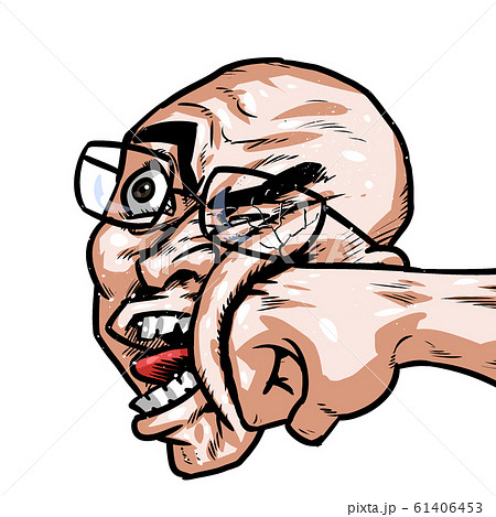 ストレートパンチのイラスト素材