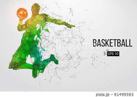 バスケ バスケットボール シルエット スポーツのイラスト素材
